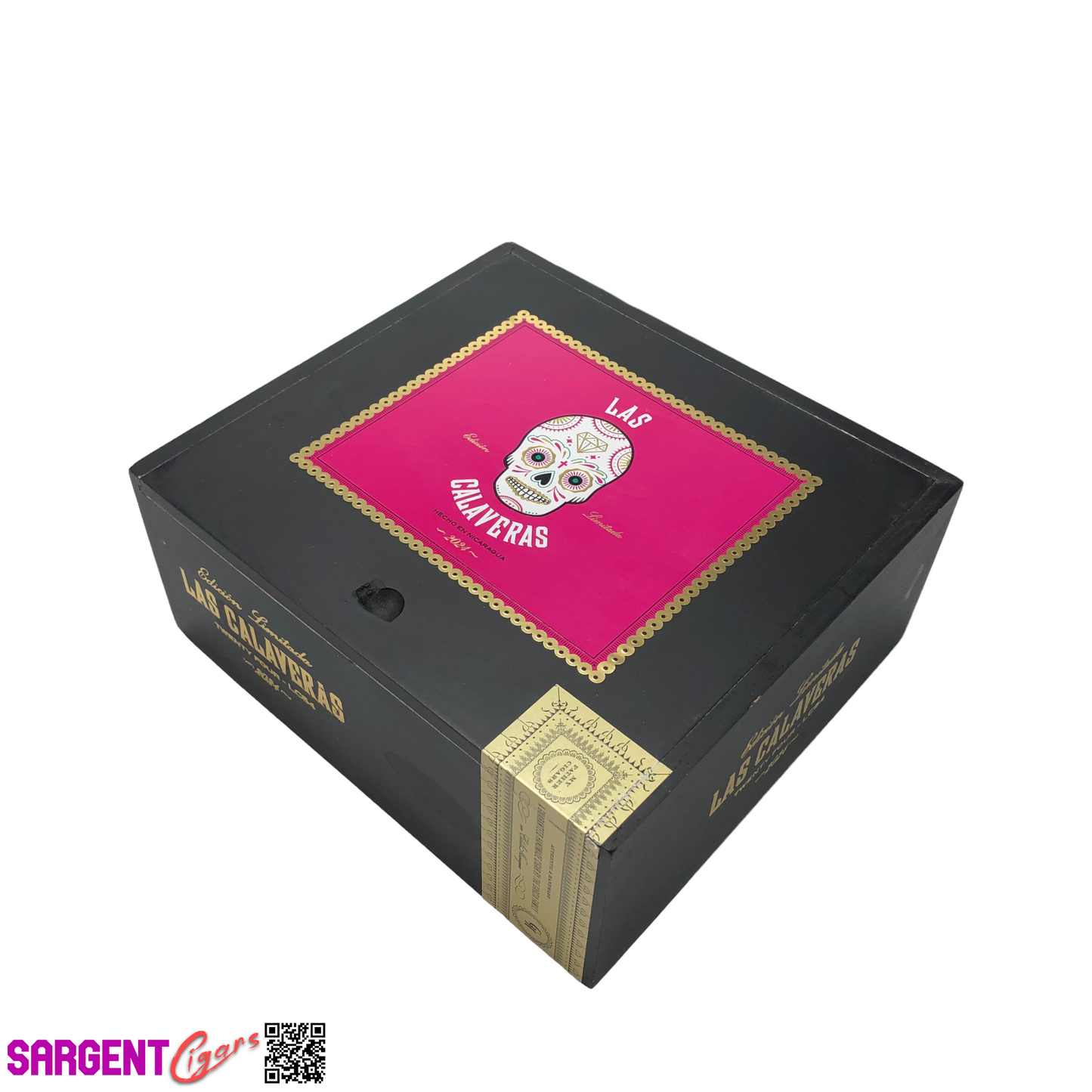 Las Calaveras 2024 LC54 Empty Wooden Cigar Box 7.5x6.75x3