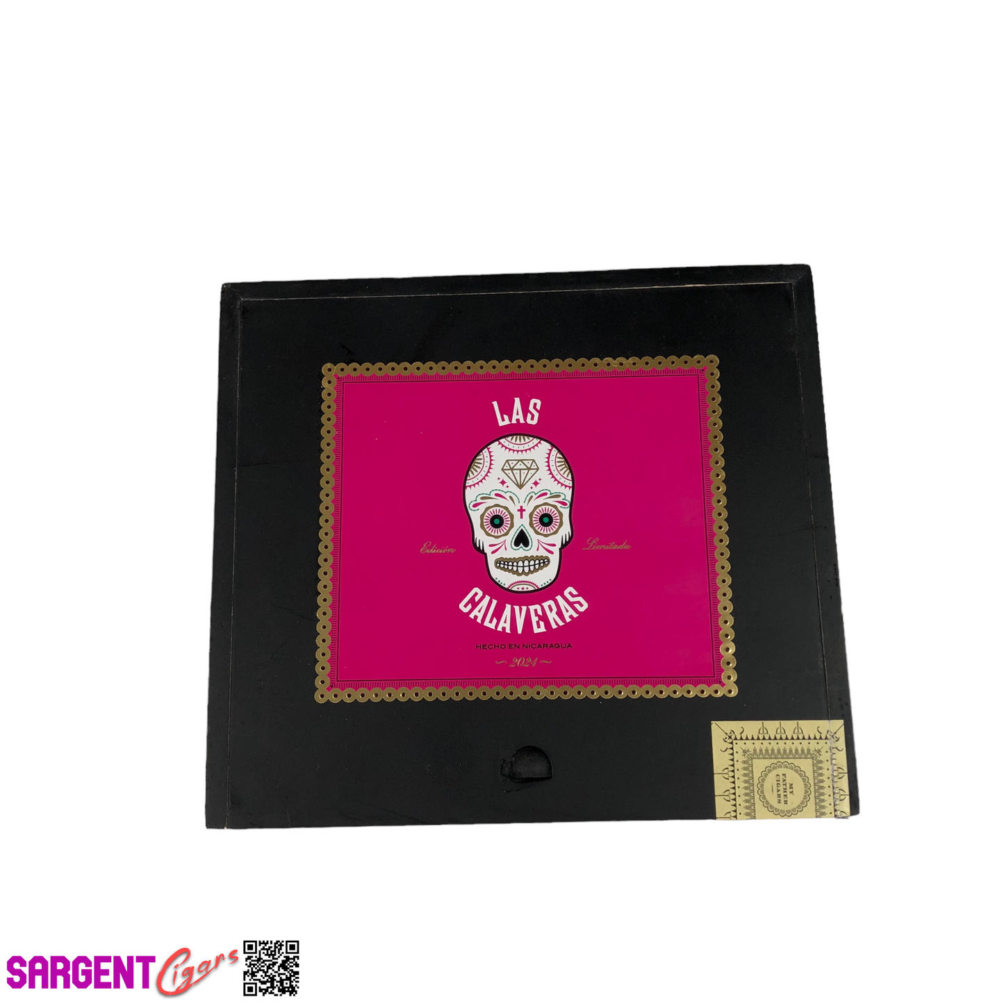 Las Calaveras 2024 LC54 Empty Wooden Cigar Box 7.5x6.75x3