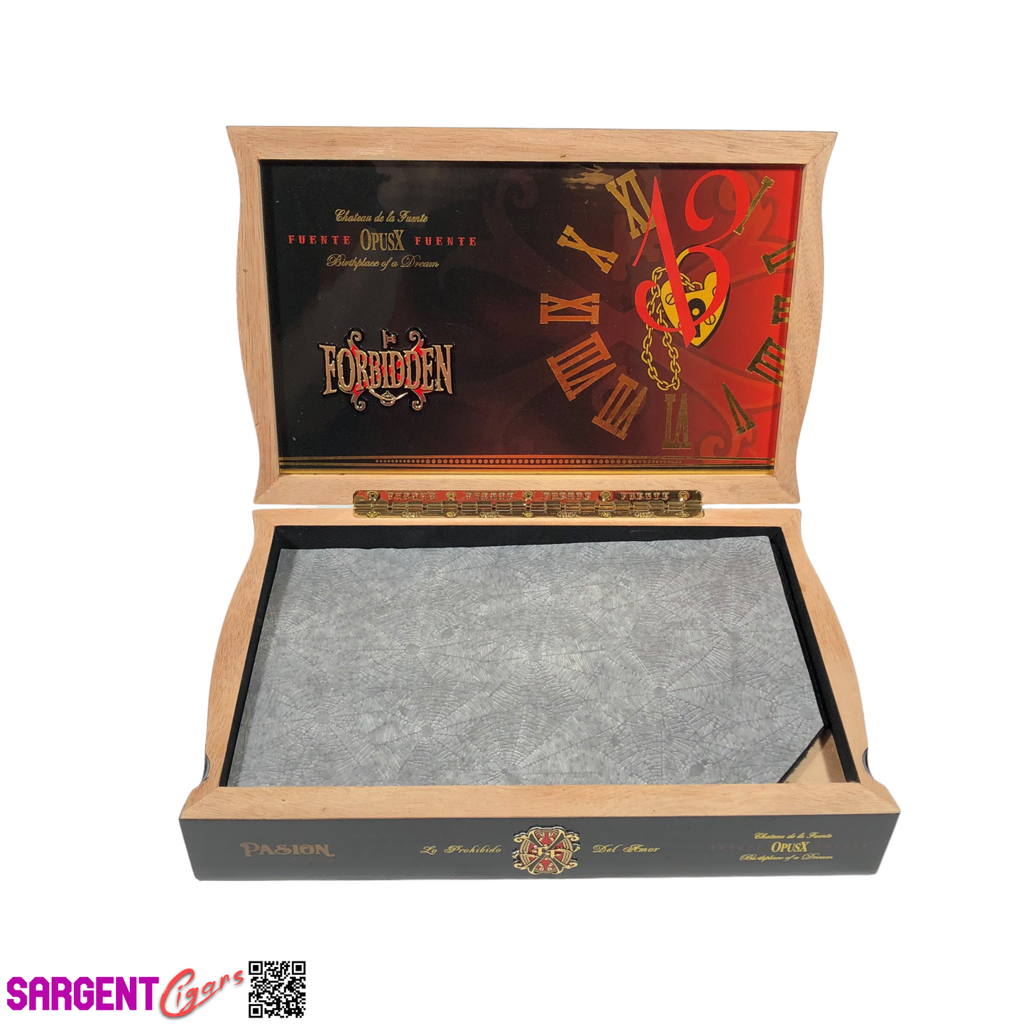 Arturo Fuente Opus X Forbidden Pasion Empty Wooden Cigar Box 11.75x7.5x2.5