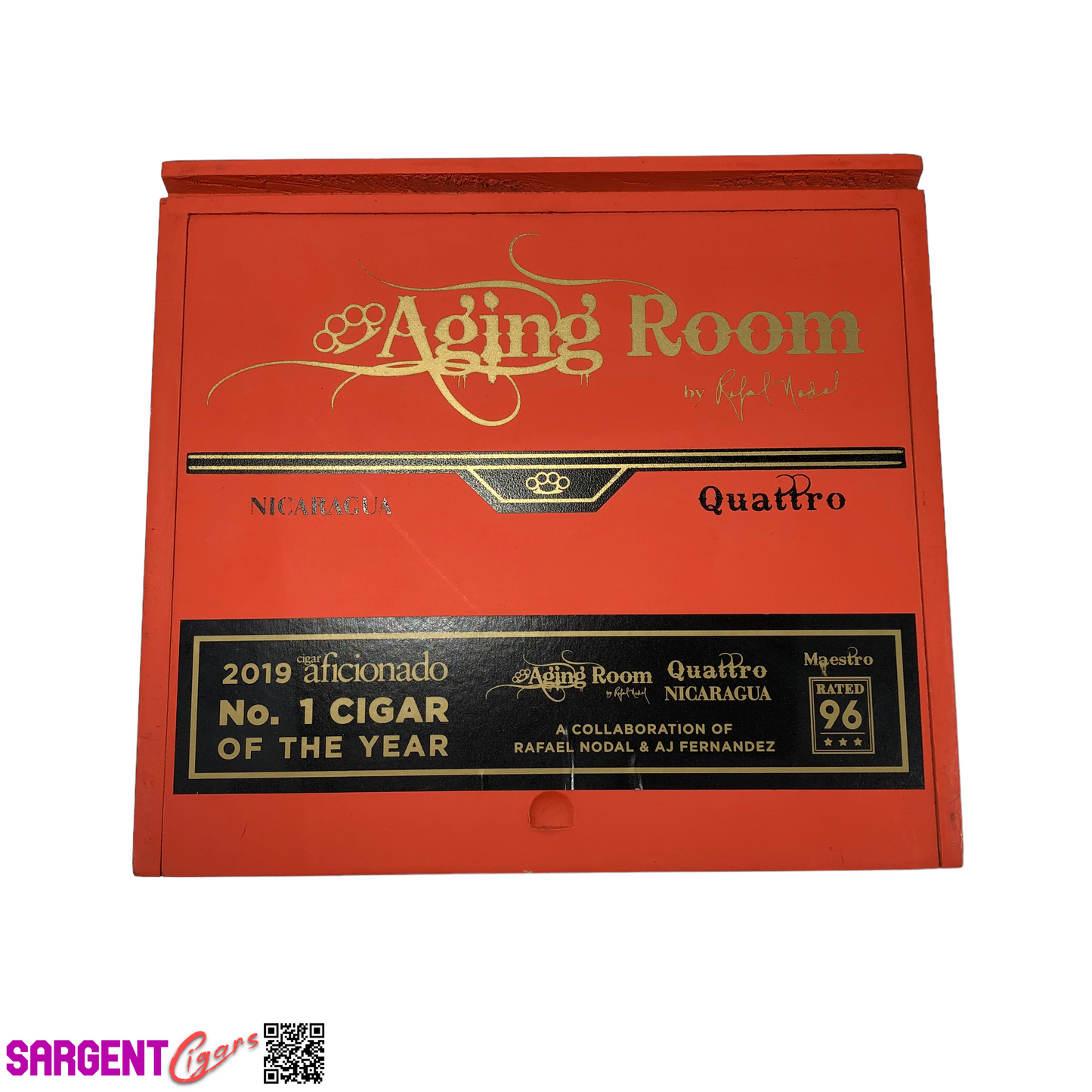 Aging Room Nicaragua Quattro Impromptu Empty Wooden Cigar Box 8.5x7.75x1.25