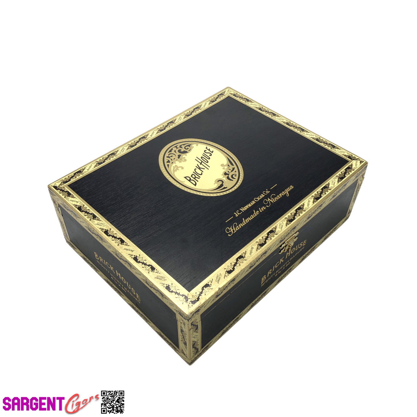 BrickHouse Mighty Mighty Maduro Toro Empty Wooden Cigar Box 9.5x7.25x3.25