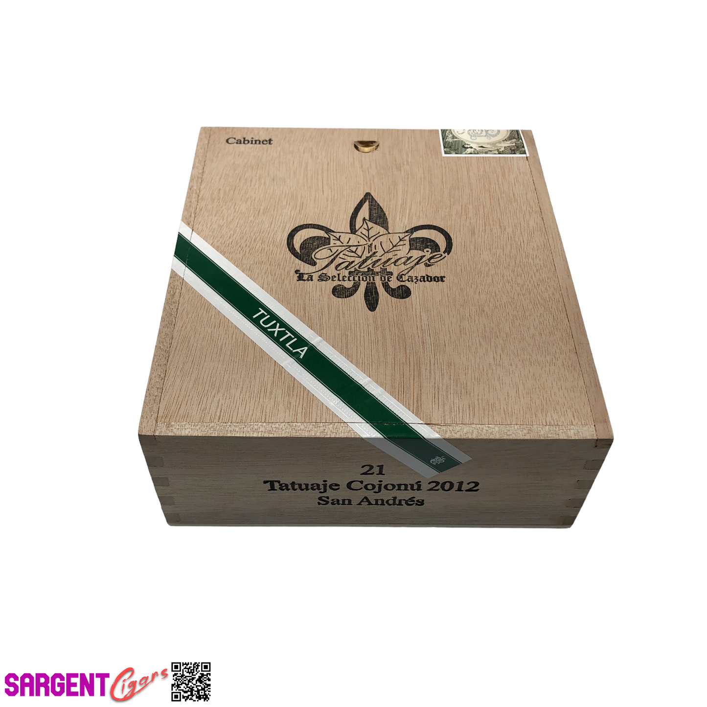 Tatuaje Tuxtla Cojonu 2012 San Andres Empty Wooden Cigar Box 6.25x7x2.5