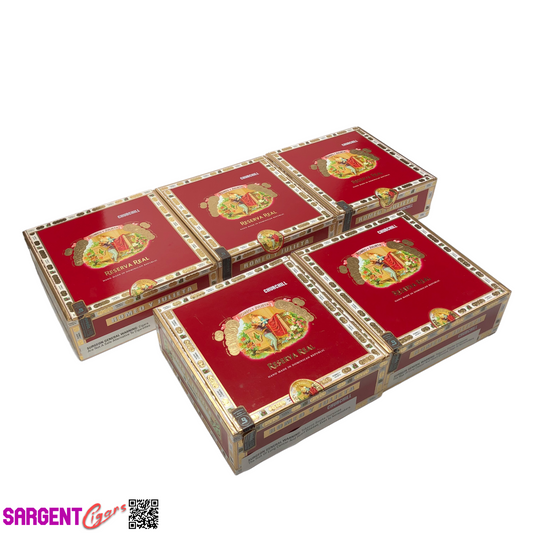 Lot of 5 Romeo Churchill Empty Cigar Boxes 7.5x7.5x2.75 #50