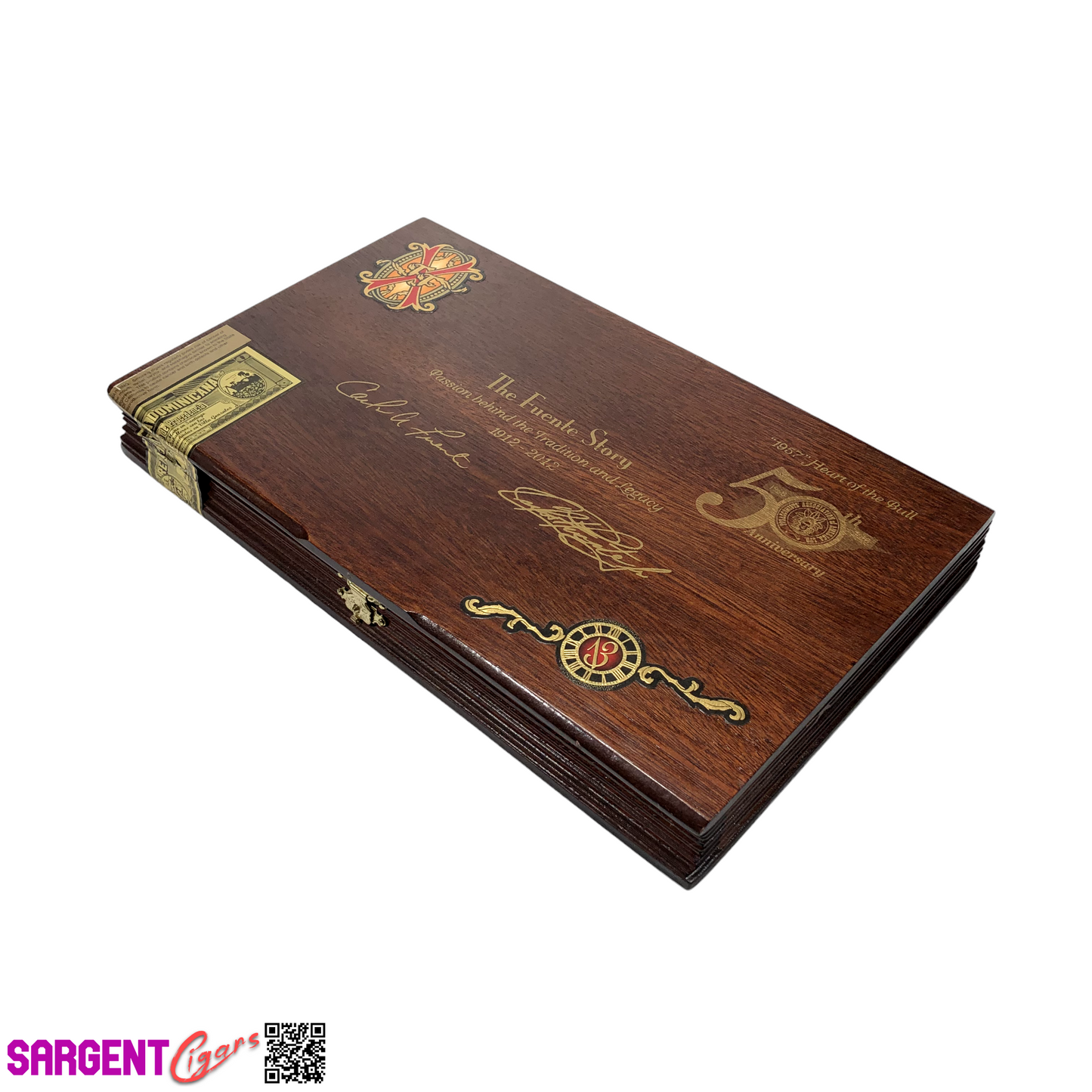 Arturo Fuente TAA Opus X Heart of the Bull Empty Wooden Cigar Box 12x7.25x1.5