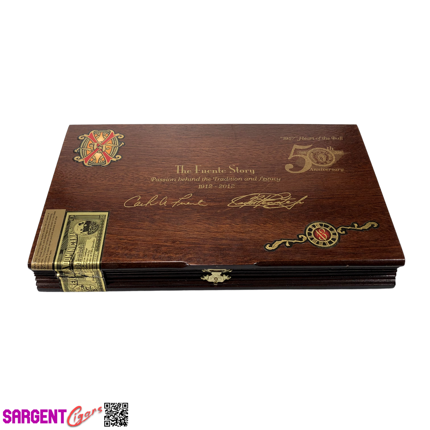 Arturo Fuente TAA Opus X Heart of the Bull Empty Wooden Cigar Box 12x7.25x1.5