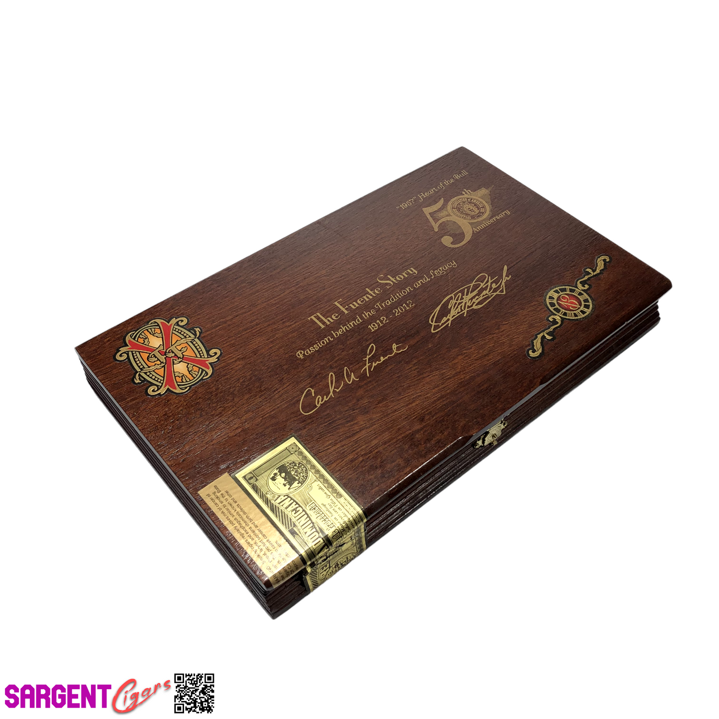 Arturo Fuente TAA Opus X Heart of the Bull Empty Wooden Cigar Box 12x7.25x1.5