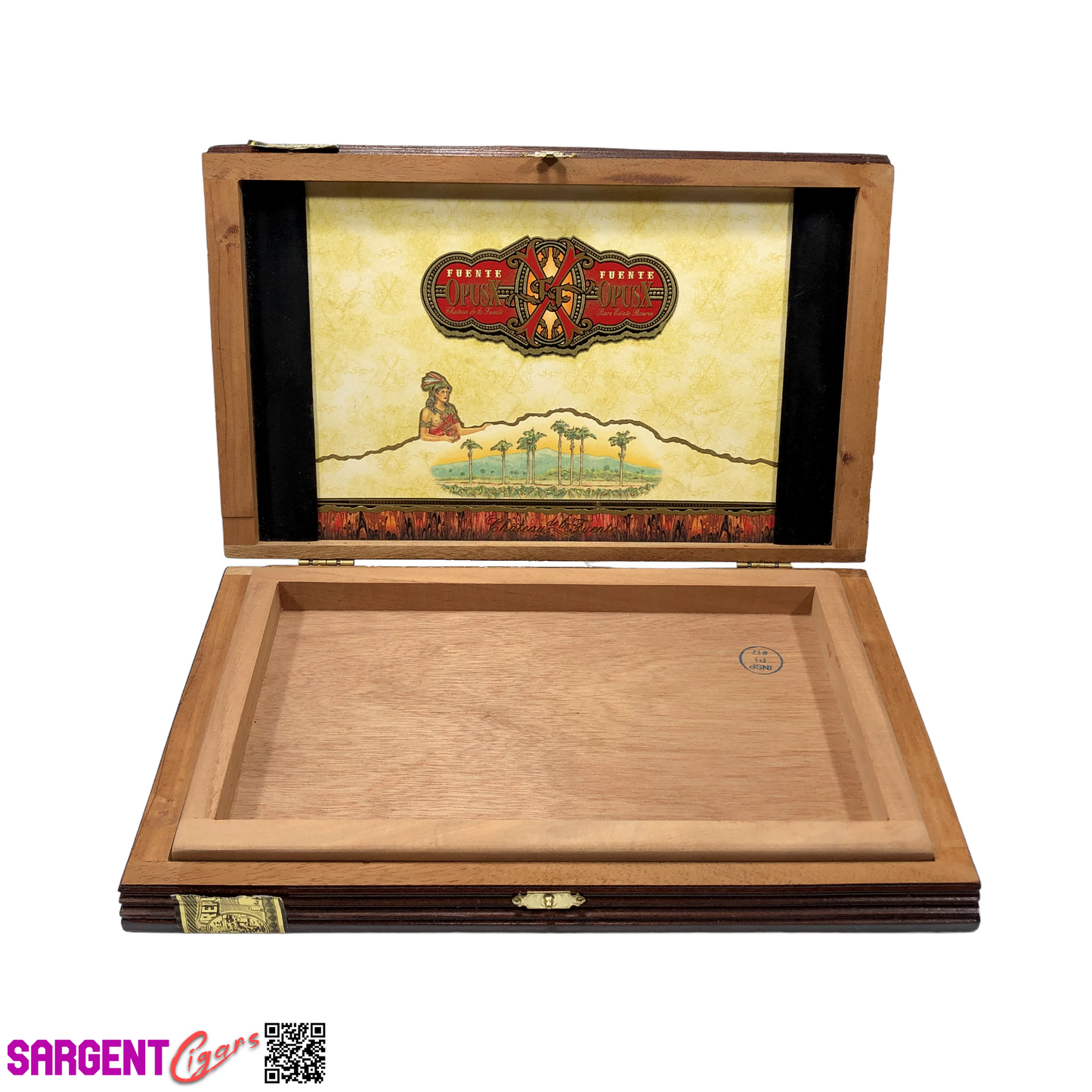 Arturo Fuente TAA Opus X Heart of the Bull Empty Wooden Cigar Box 12x7.25x1.5