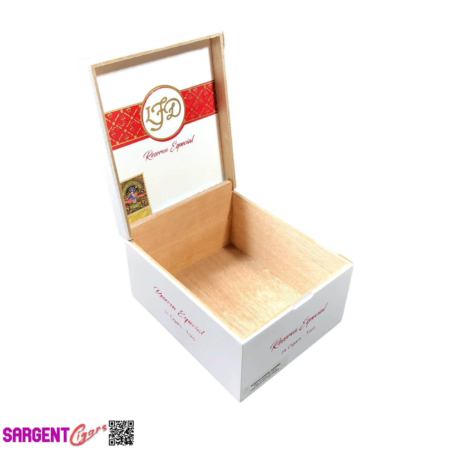 LFD Reserva Especial Toro Empty Wooden Cigar Box 5.5x6.5x3.75