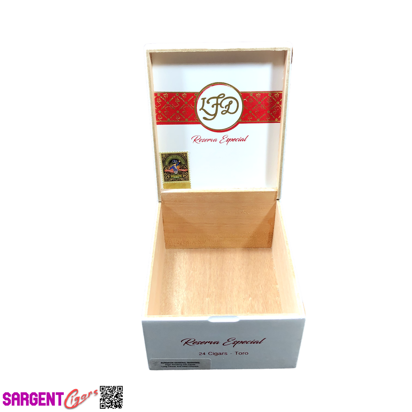LFD Reserva Especial Toro Empty Wooden Cigar Box 5.5x6.5x3.75
