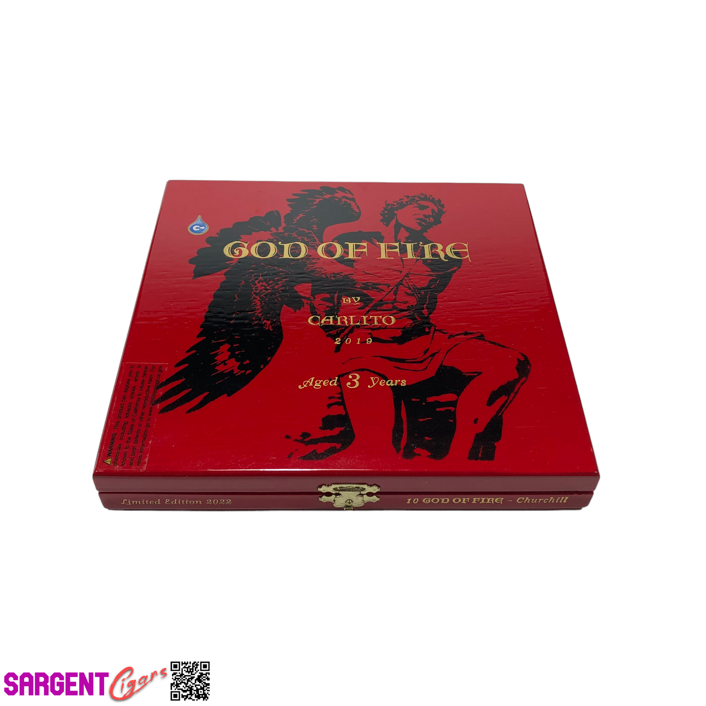 Arturo Fuente God Of Fire Churchill Empty Wooden Cigar Box 8x8x1