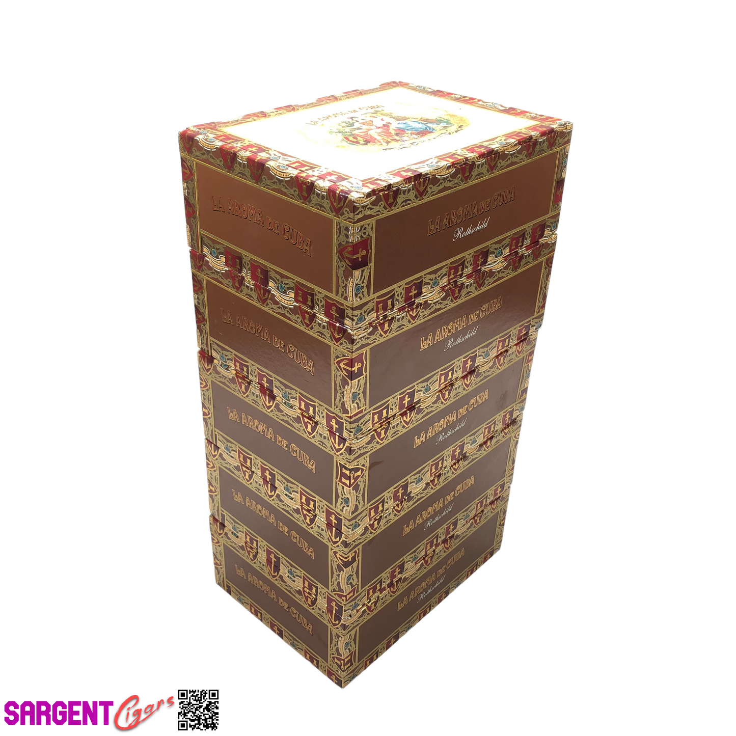 Lot of 5 La Aroma Rothschild Empty Cigar Boxes 7.75x5.5x3 #81