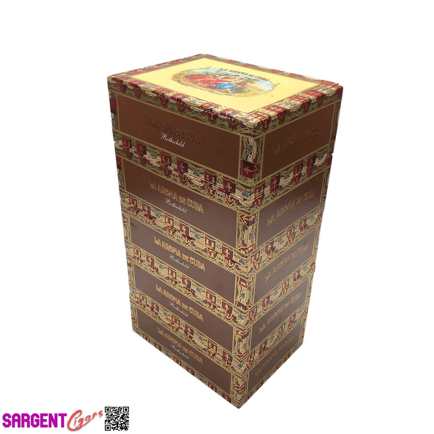 Lot of 5 La Aroma Rothschild Empty Cigar Boxes 7.75x5.5x3 #81