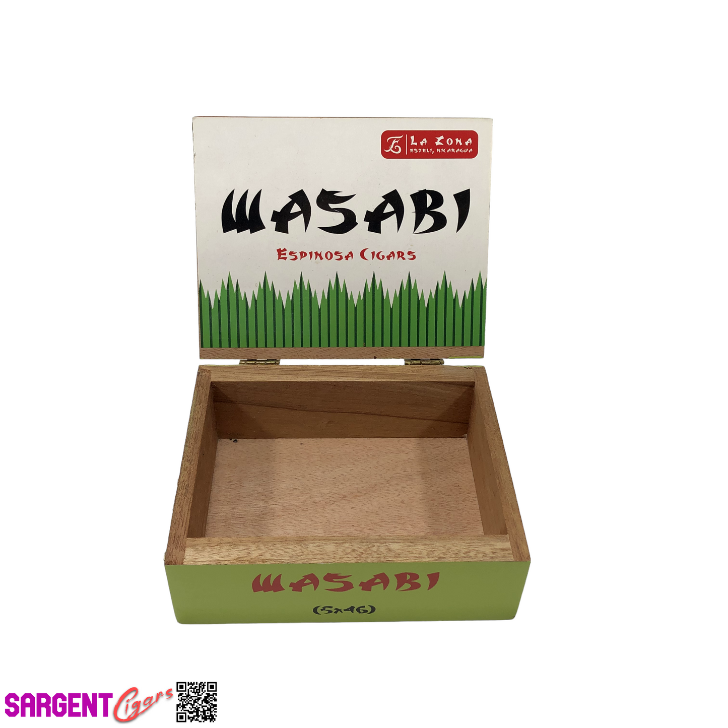 Espinosa Wasabi 46 Empty Wooden Cigar Box 5.75x4.75x2