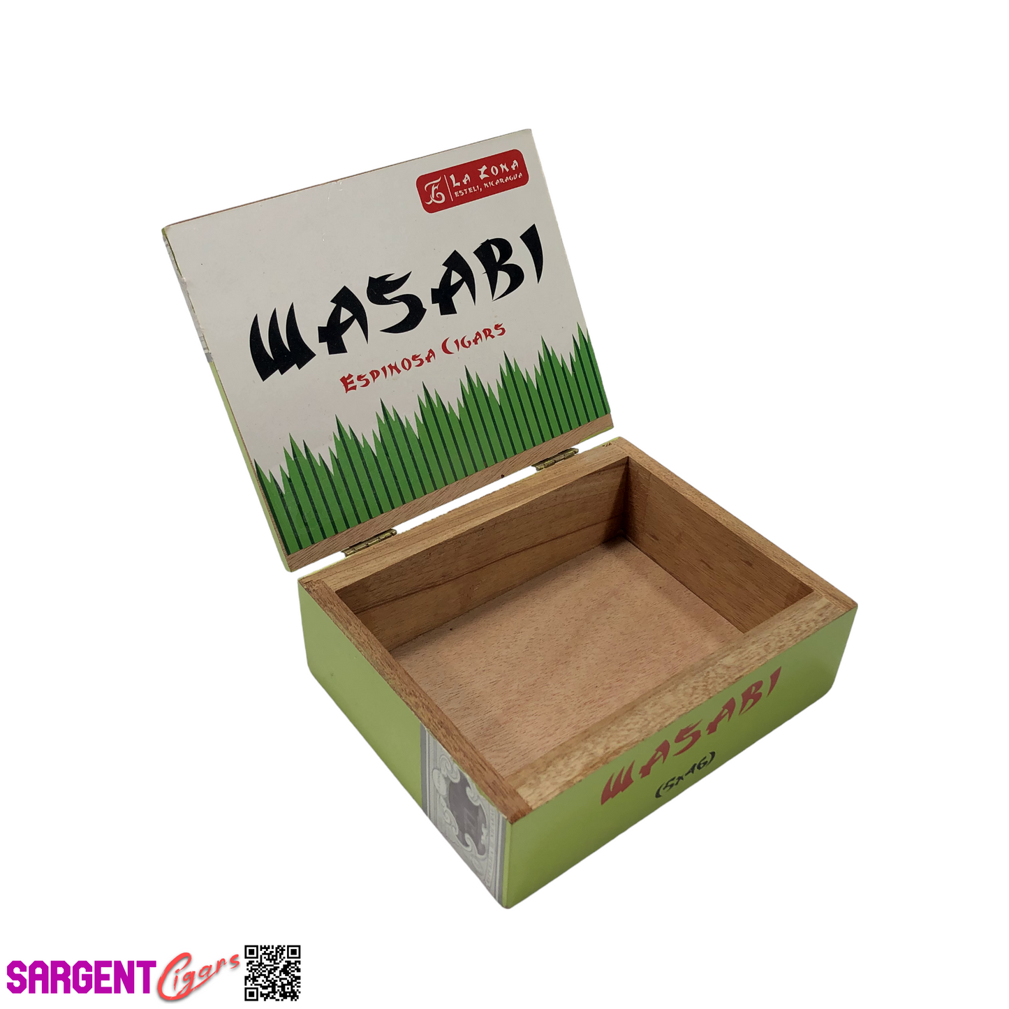 Espinosa Wasabi 46 Empty Wooden Cigar Box 5.75x4.75x2