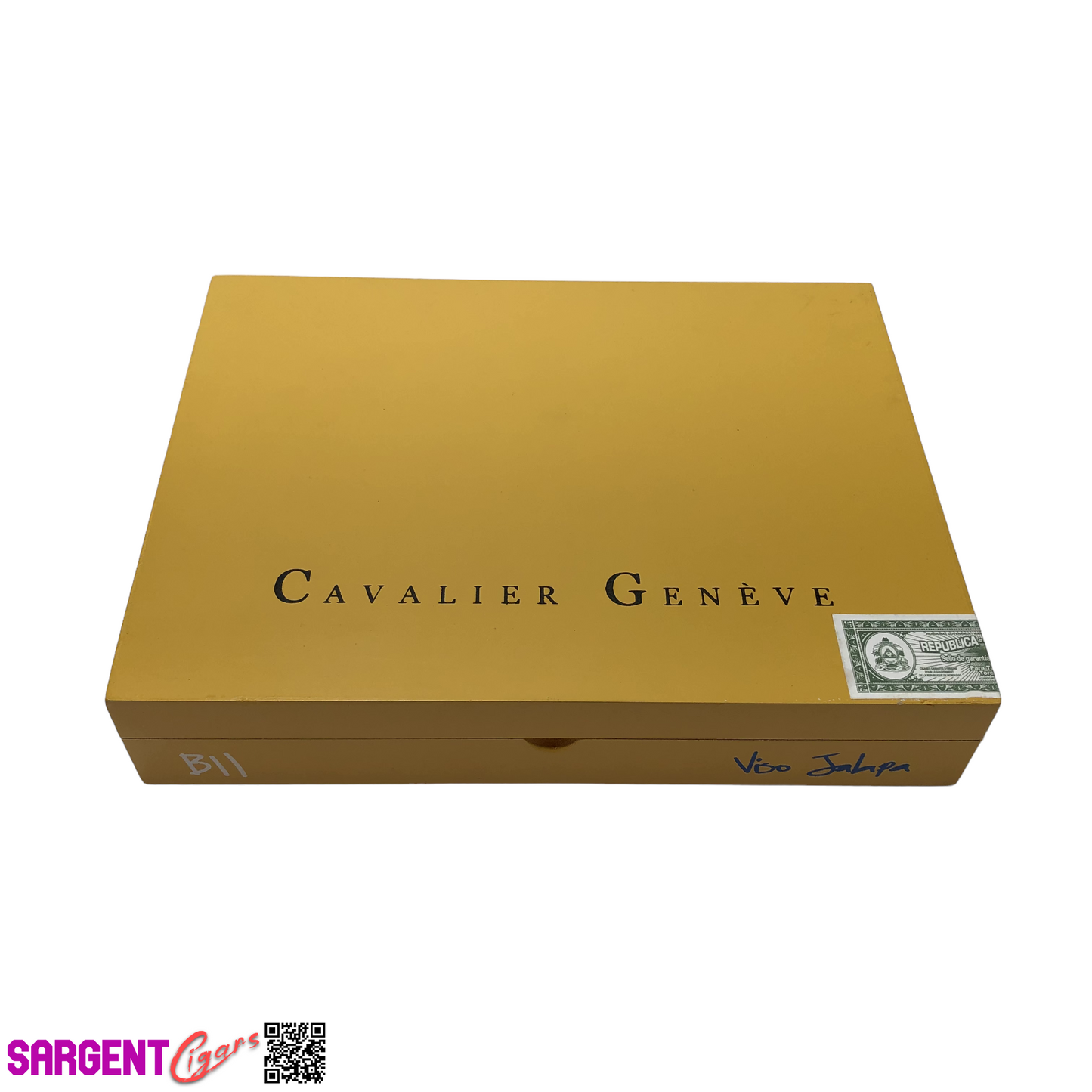 Cavalier B11 Toro Empty Wooden Cigar Box 9.5x7x1.75