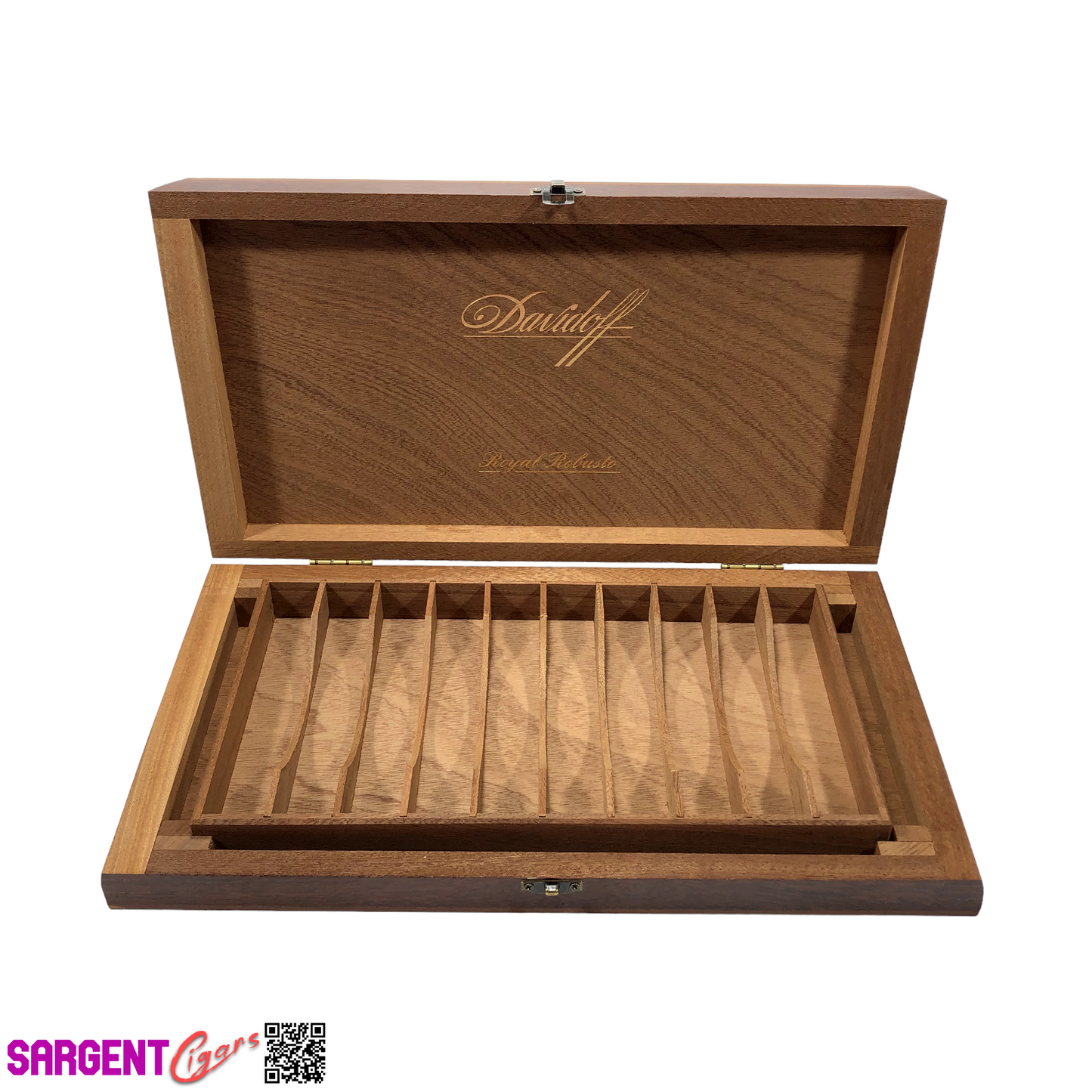 Davidoff Royal Robusto Empty Wooden Cigar Box 13.75x7.5x1.75