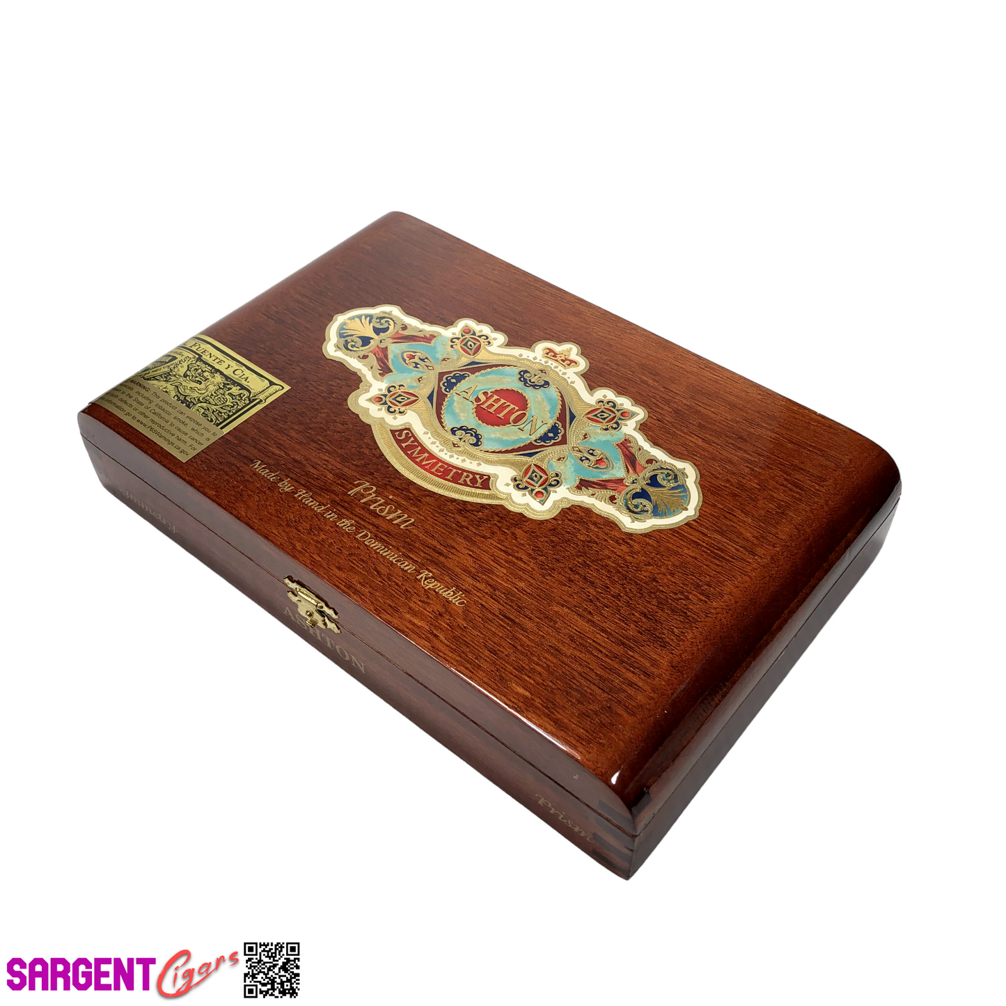 Ashton Symmetry Prism Empty Wooden Cigar Box 10.5x6.75x2