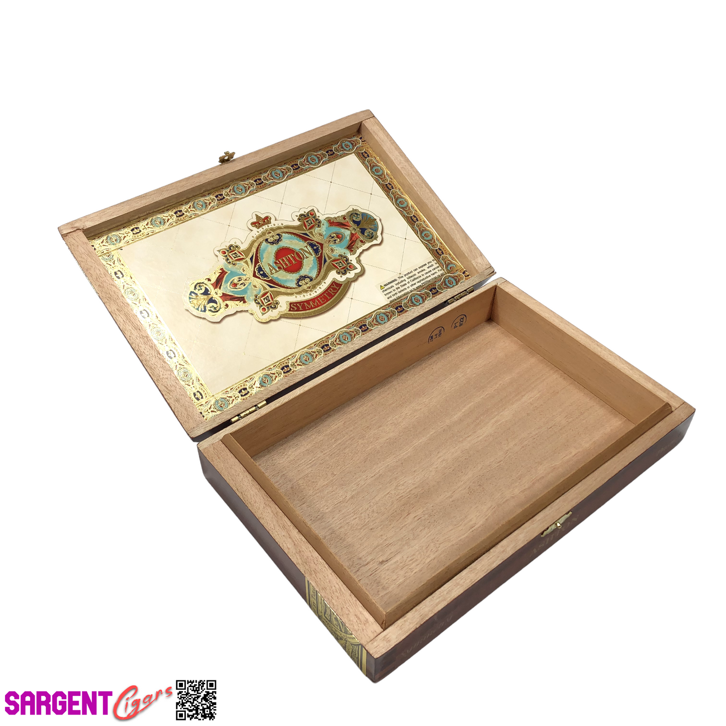 Ashton Symmetry Prism Empty Wooden Cigar Box 10.5x6.75x2