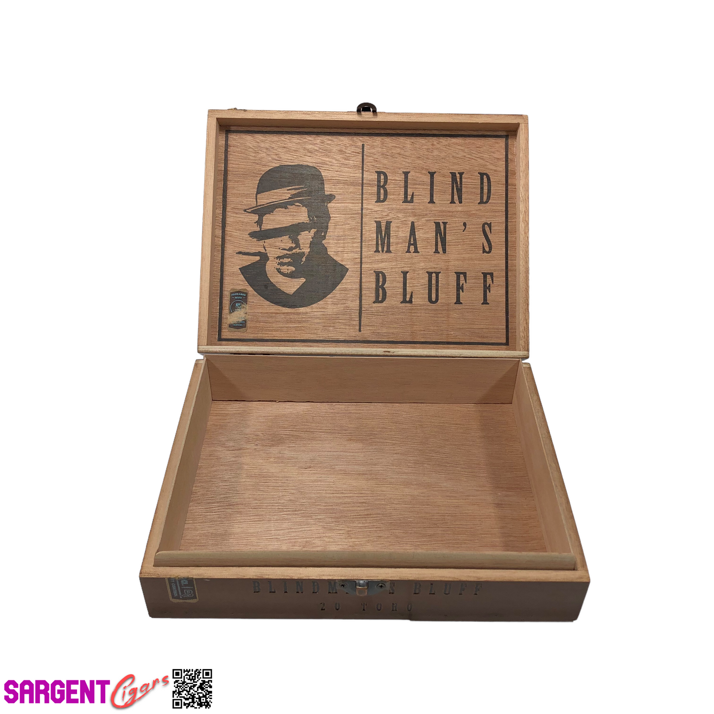 Blind Man’s Bluff Toro Empty Wooden Cigar Box 9x7x2.25