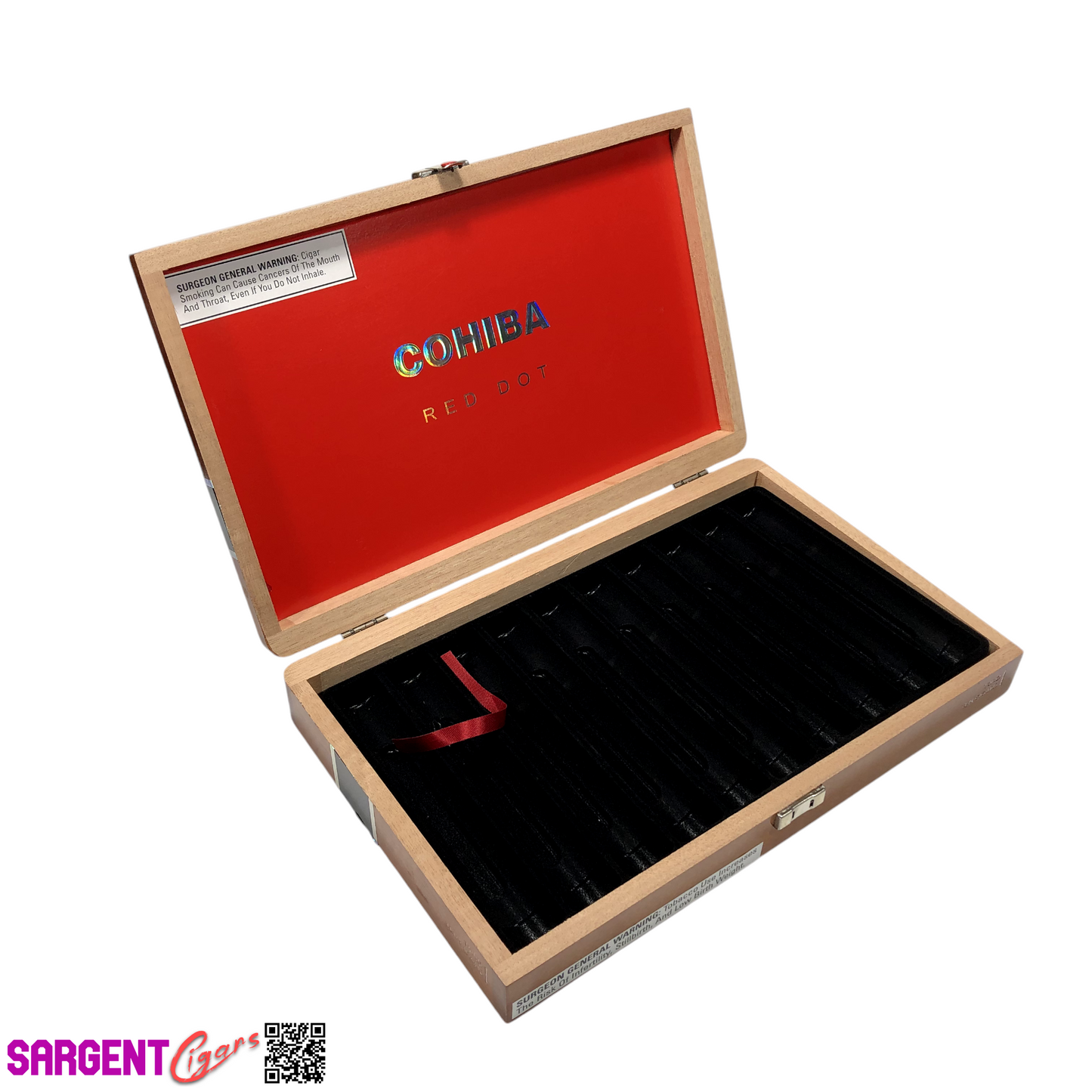 Cohiba Red Dot Toro Empty Wooden Cigar Box 12.25x8x2 (1)