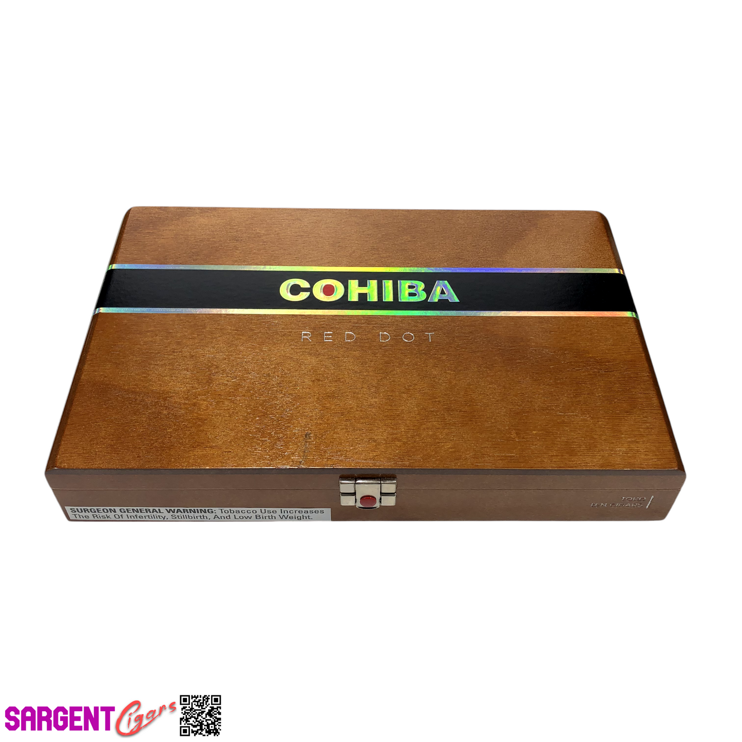 Cohiba Red Dot Toro Empty Wooden Cigar Box 12.25x8x2 (1)