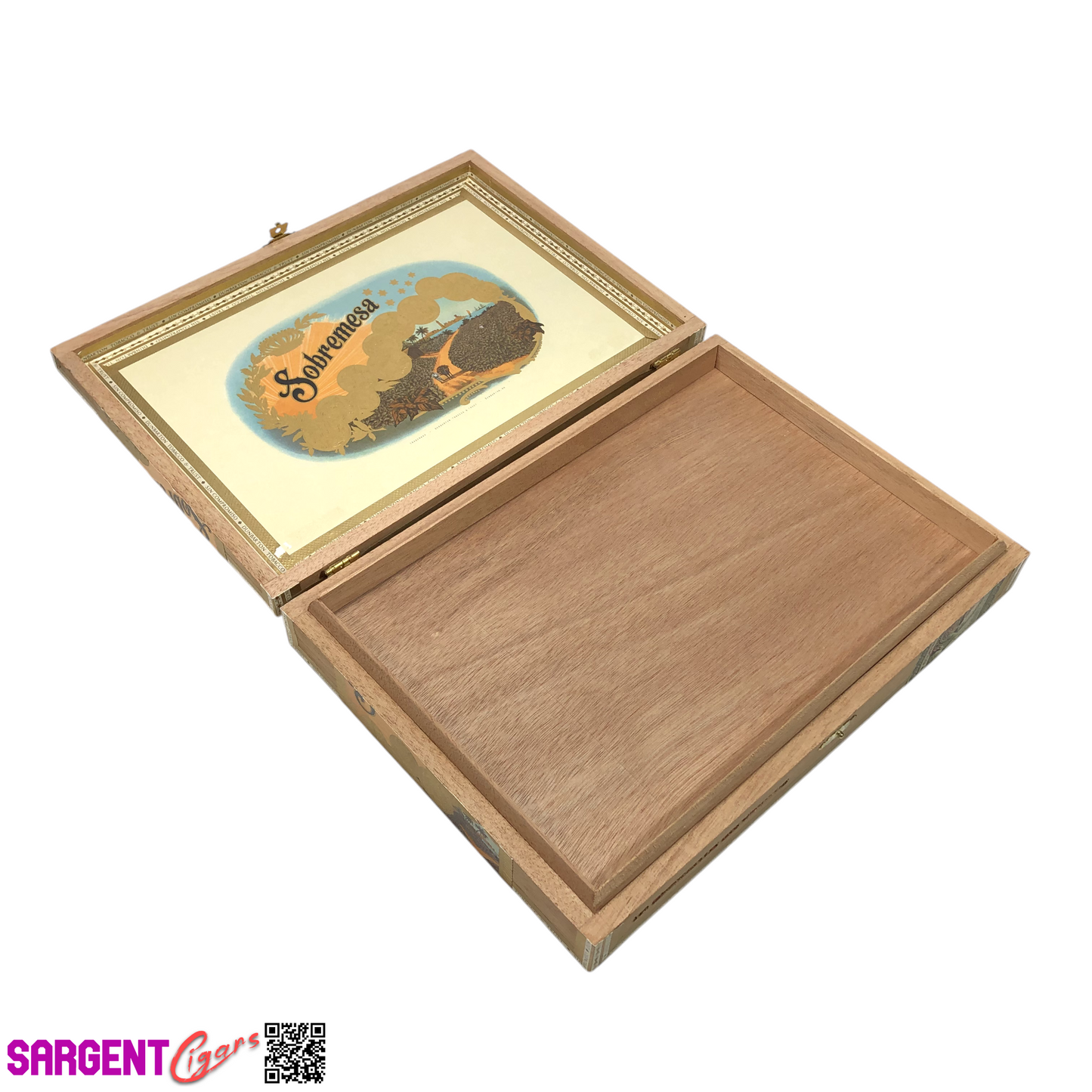 Dunbarton Sobremesa Cedros Empty Wooden Cigar Box 11.5x8.25x1.75