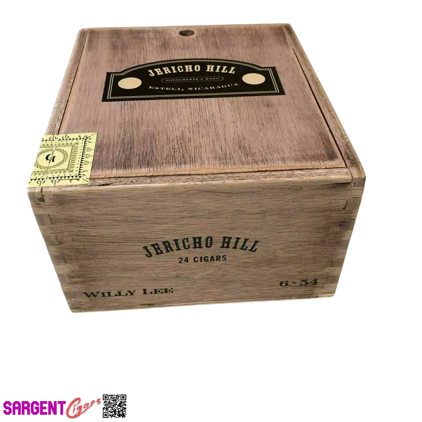 Jericho Hill Willy Lee 44S Empty Wooden Cigar Box 5x6x2.75