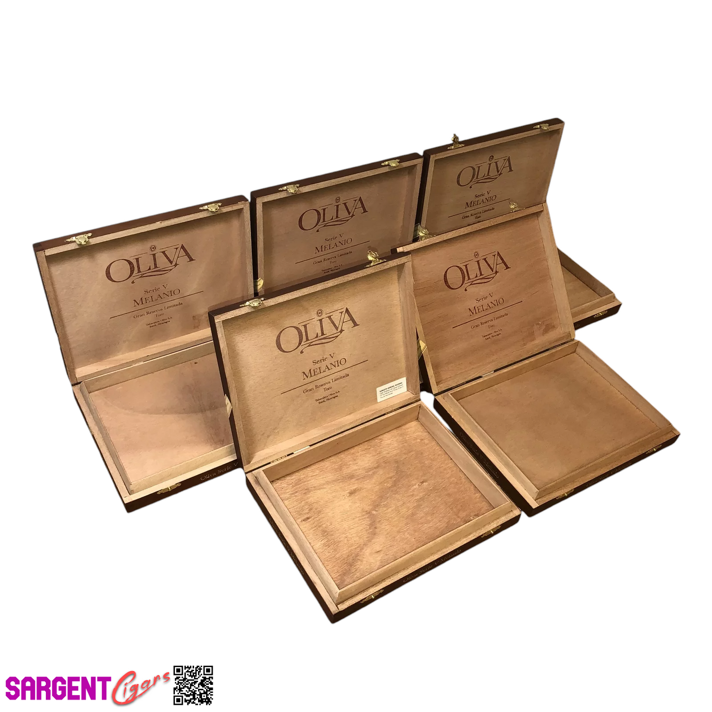 Lot of 5 Oliva Toro Empty Wooden Cigar Boxes 9x7x1.5 #85