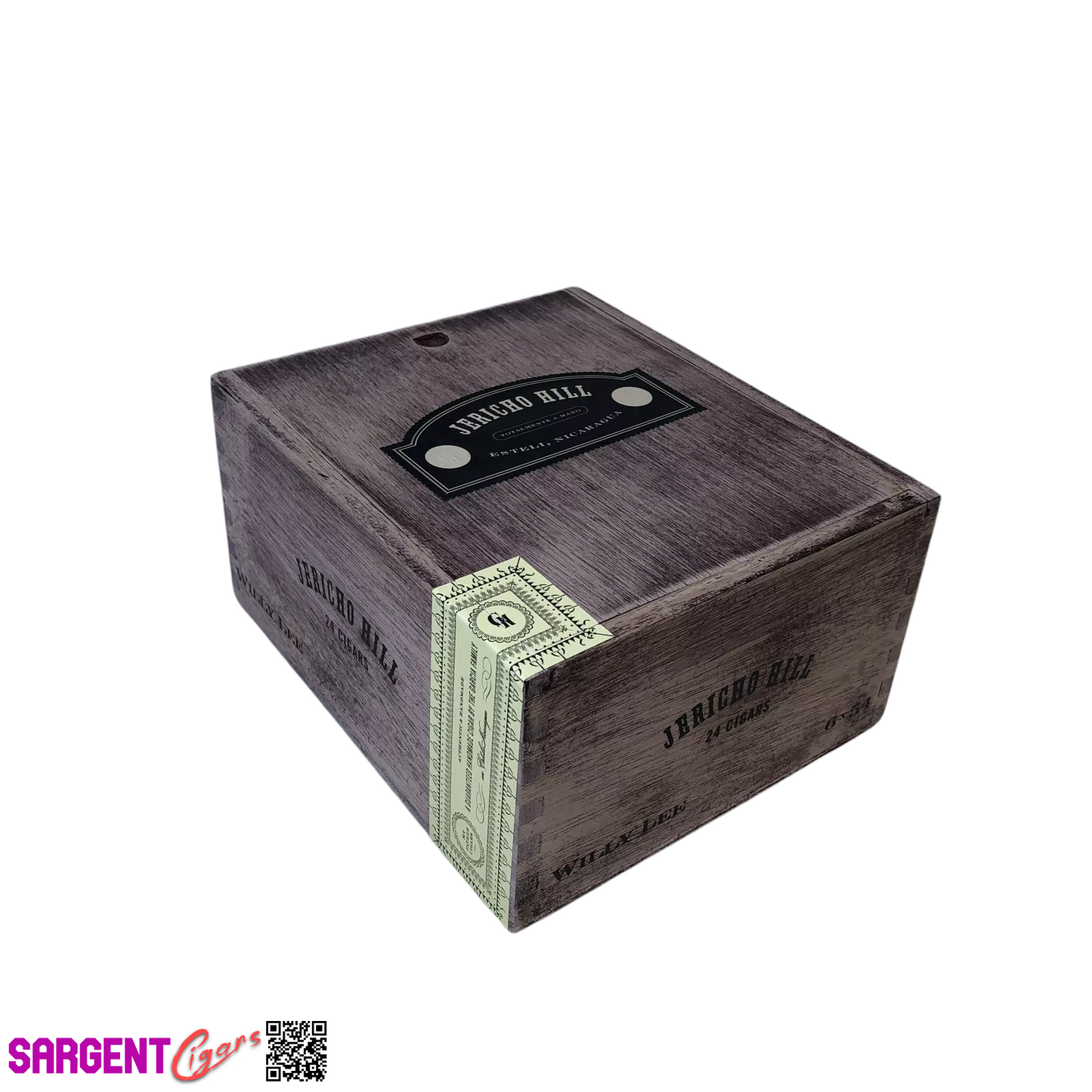 Jericho Hill Willy Lee Empty Wooden Cigar Box 5.75x6.75x3.5