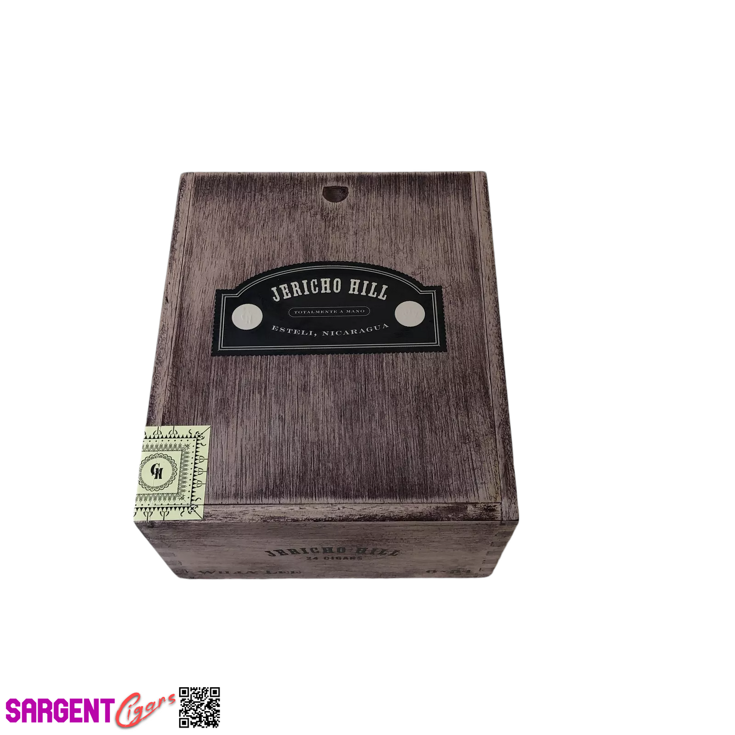 Jericho Hill Willy Lee Empty Wooden Cigar Box 5.75x6.75x3.5