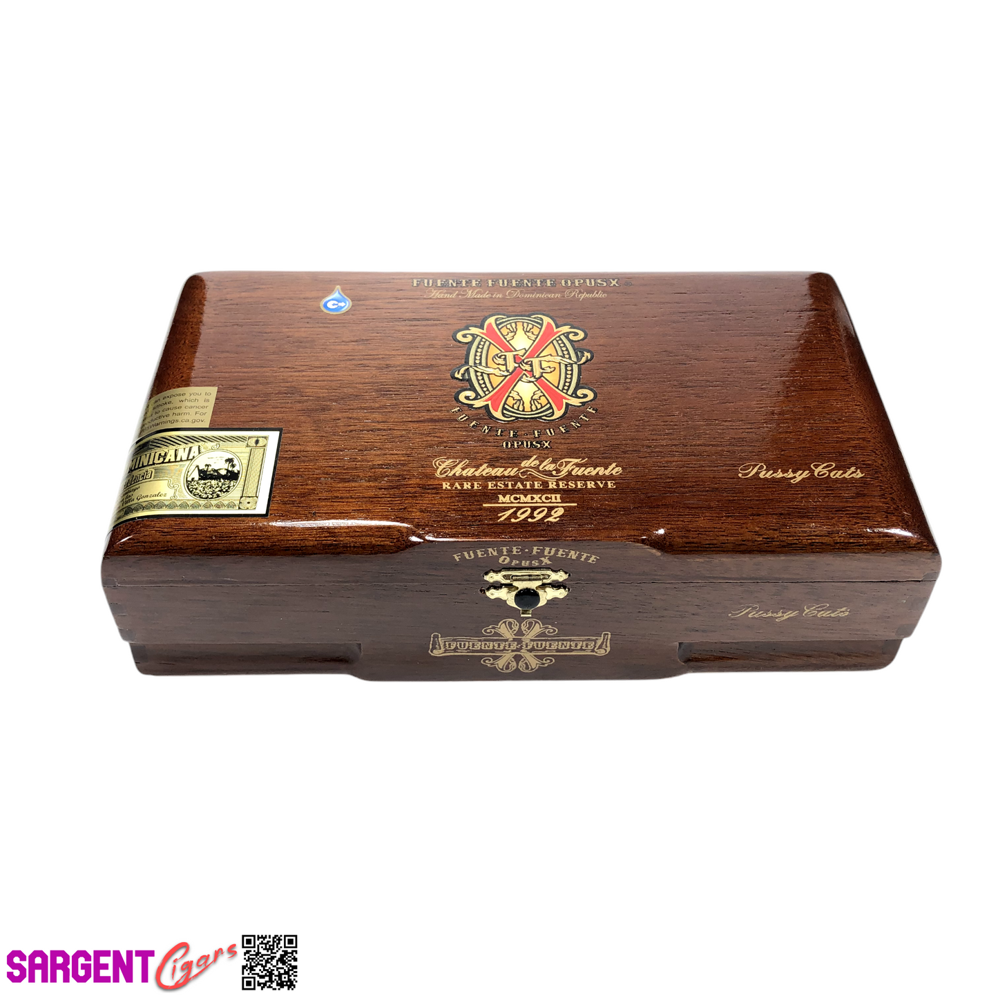 Arturo Fuente Opus X Pussy Cats Empty Wooden Cigar Box 10x5.5x2.75