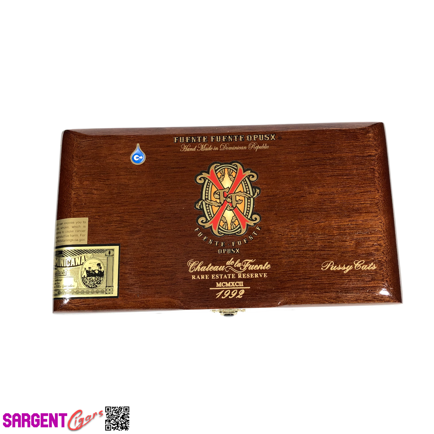 Arturo Fuente Opus X Pussy Cats Empty Wooden Cigar Box 10x5.5x2.75