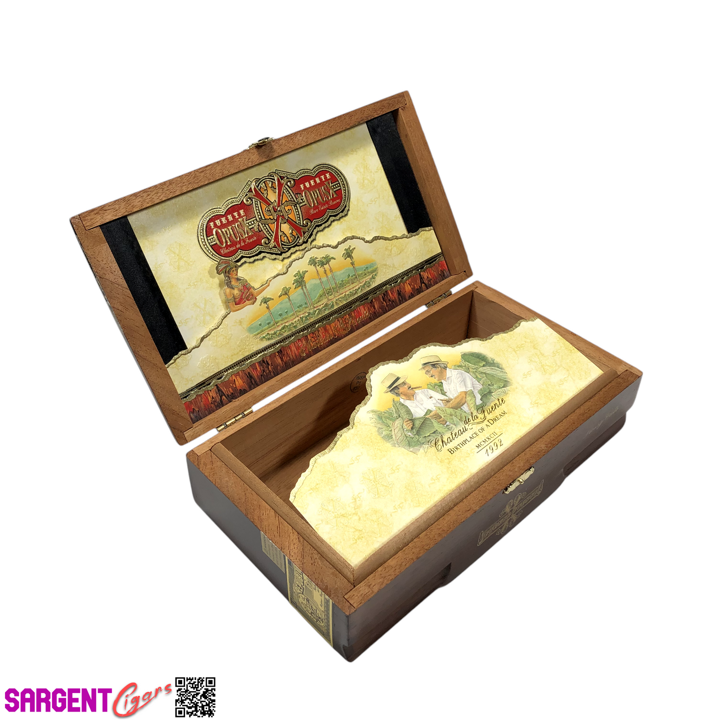 Arturo Fuente Opus X Pussy Cats Empty Wooden Cigar Box 10x5.5x2.75