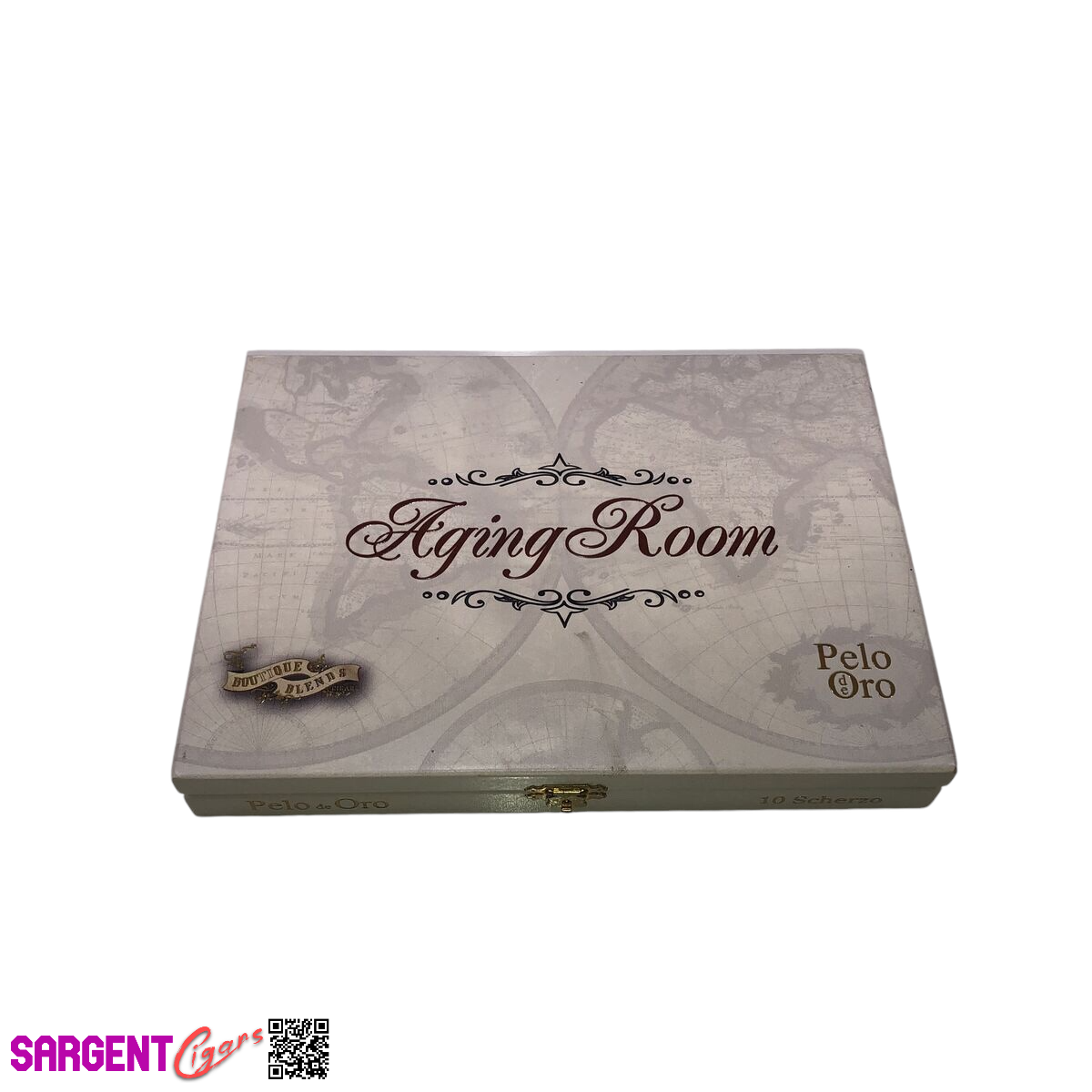 Aging Room Pelo De Oro Empty Wooden Cigar Box 9.5x7x1.25