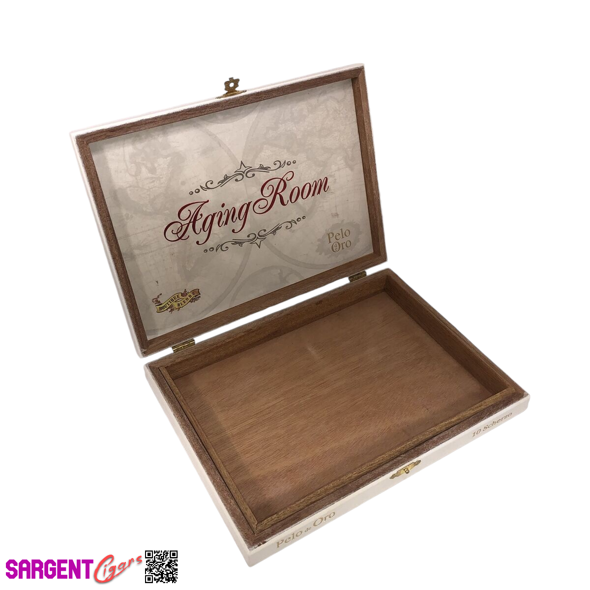 Aging Room Pelo De Oro Empty Wooden Cigar Box 9.5x7x1.25