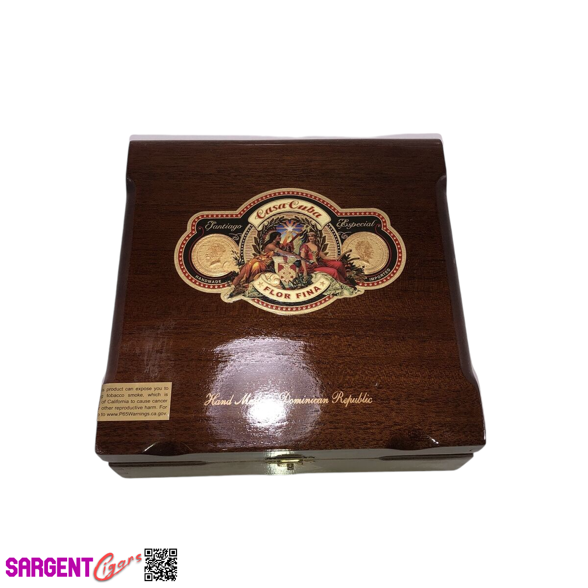 Arturo Fuente Casa Flor Fina Doble Dos Empty Wooden Cigar Box 7.5x7.5x2.5