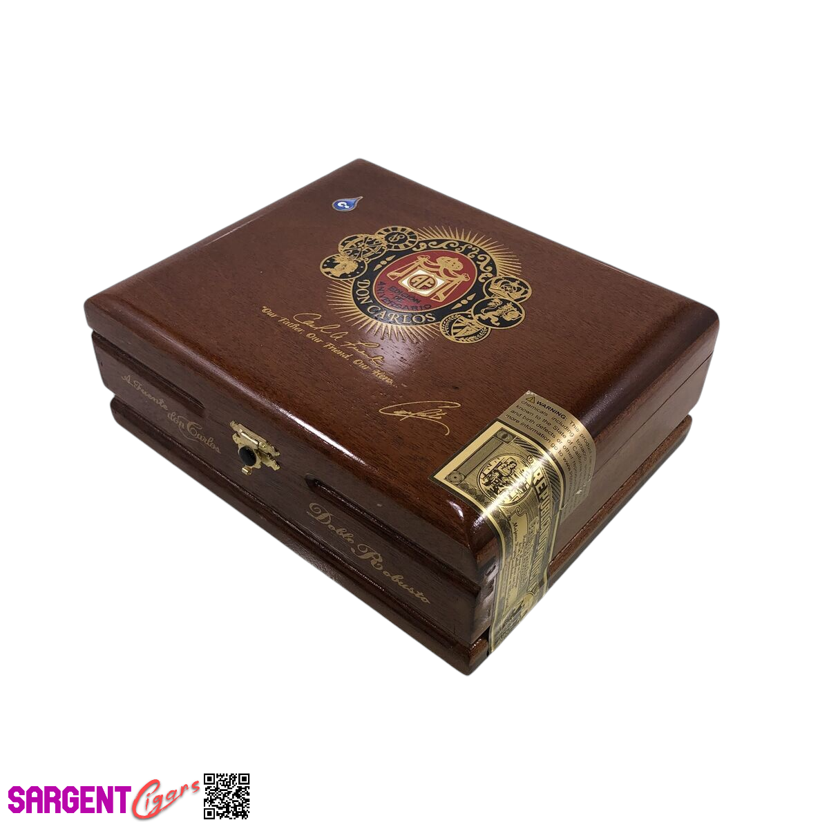 Arturo Fuente Don Carlos Doble Robusto Empty Wooden Cigar Box 8.25x6.5x3