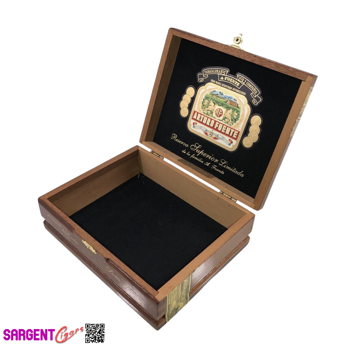 Arturo Fuente Don Carlos Doble Robusto Empty Wooden Cigar Box 8.25x6.5x3