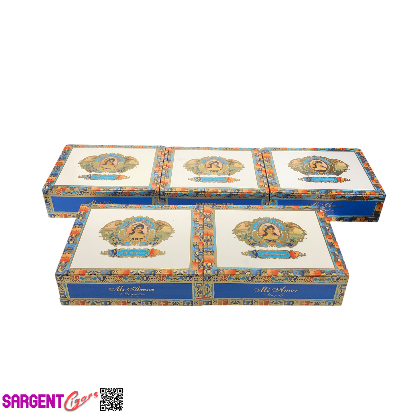 Lot of 5 La Aroma Magnifico Empty Cigar Boxes 8x6.5x25 #32