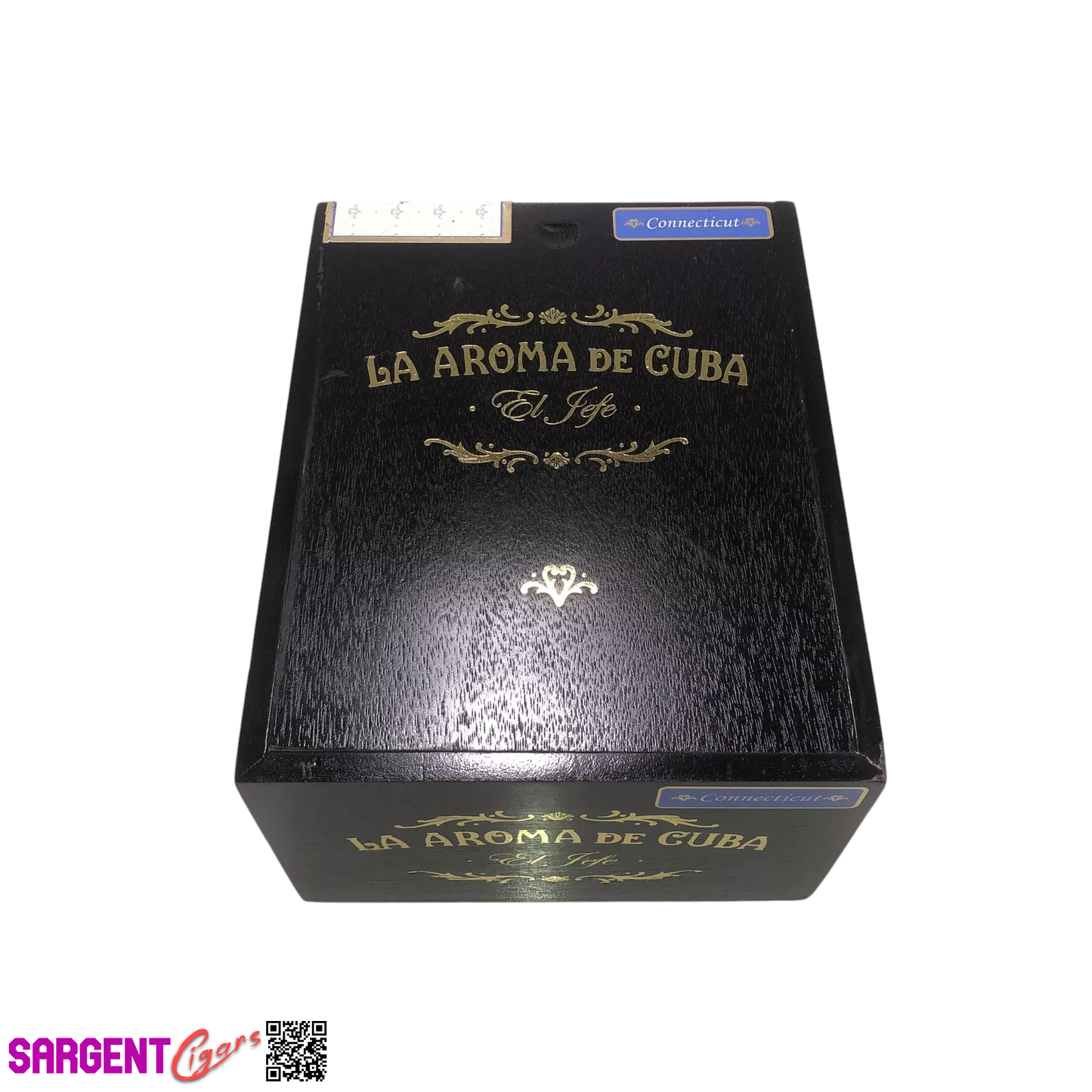 La Aroma El Jefe Connecticut Empty Wooden Cigar Box 6.25x7.75x4