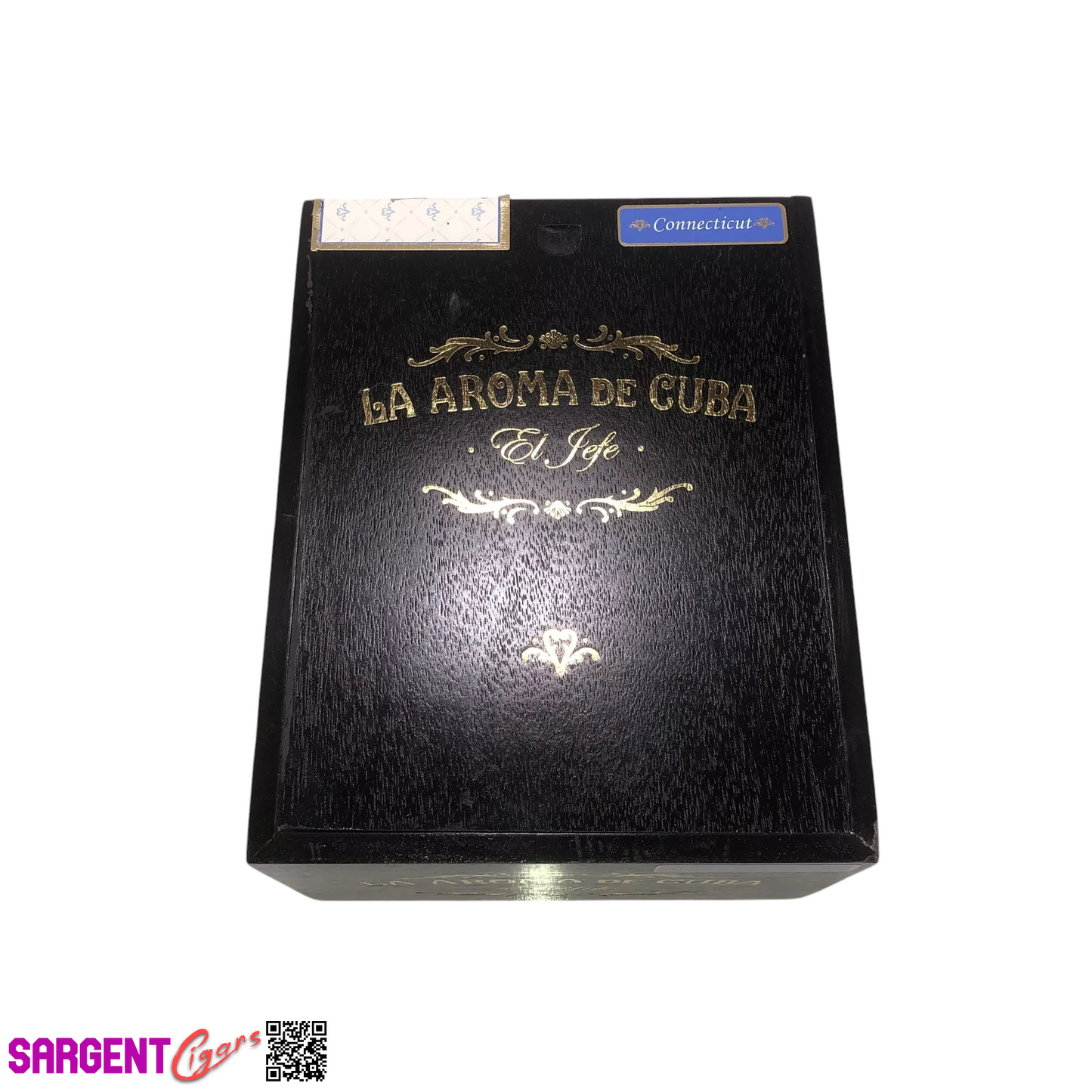 La Aroma El Jefe Connecticut Empty Wooden Cigar Box 6.25x7.75x4