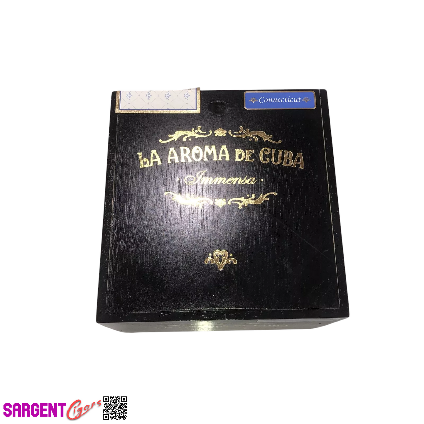 La Aroma Immensa Connecticut Empty Wooden Cigar Box 6.5x6.5x4