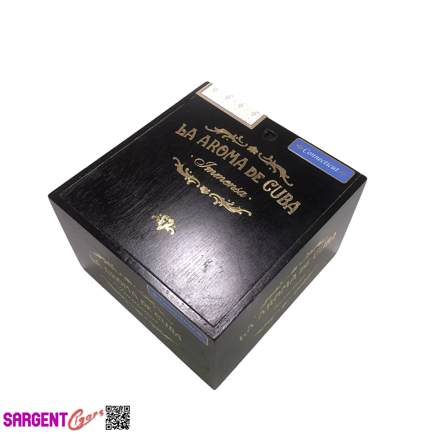 La Aroma Immensa Connecticut Empty Wooden Cigar Box 6.5x6.5x4