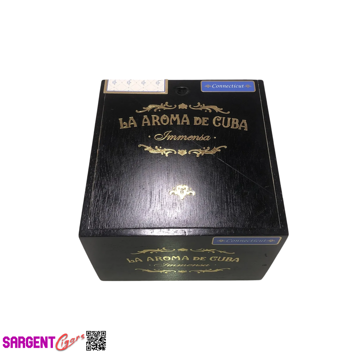 La Aroma Immensa Connecticut Empty Wooden Cigar Box 6.5x6.5x4