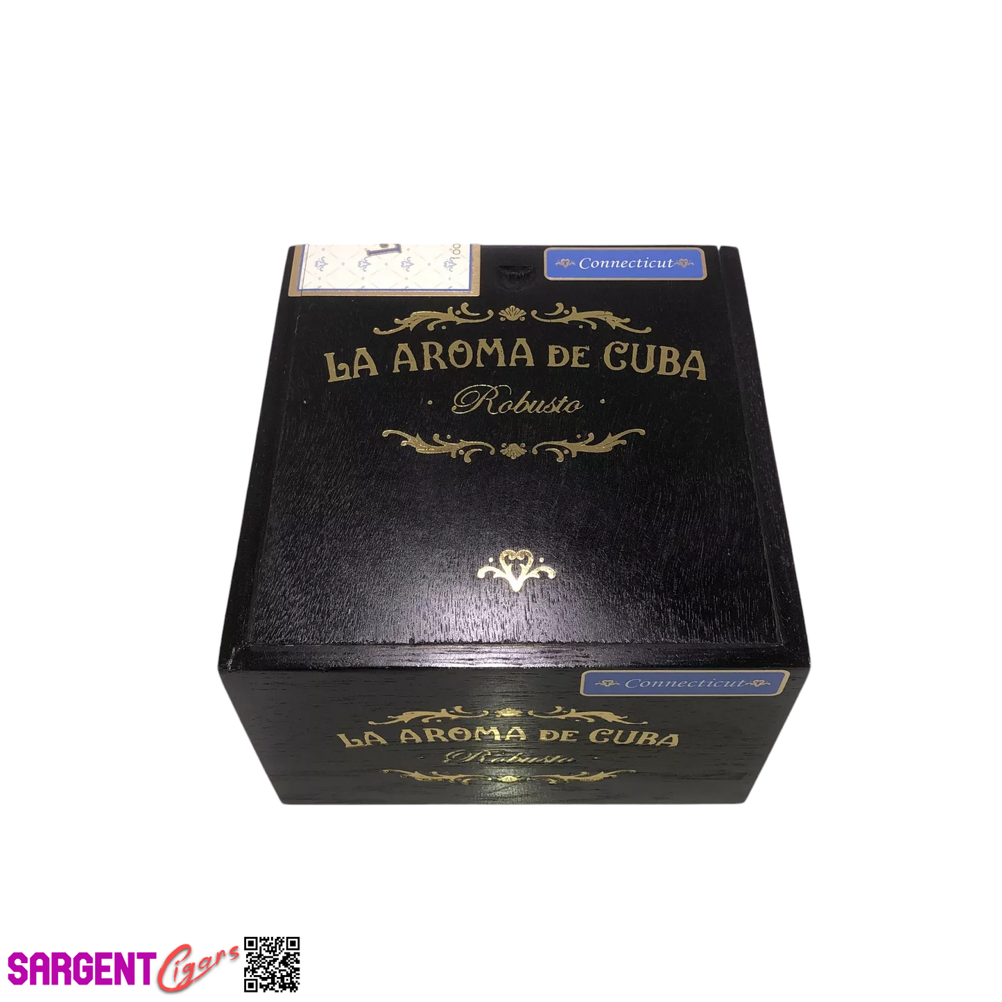 La Aroma Robusto Connecticut Empty Wooden Cigar Box 5.5x6x4