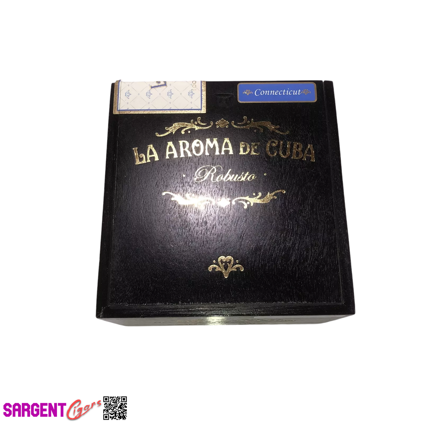 La Aroma Robusto Connecticut Empty Wooden Cigar Box 5.5x6x4