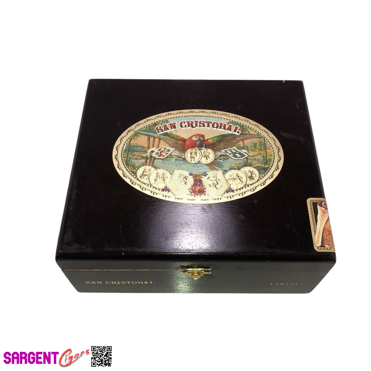 San Cristobal Coloso Empty Wooden Cigar Box 8.5x7.75x3.5