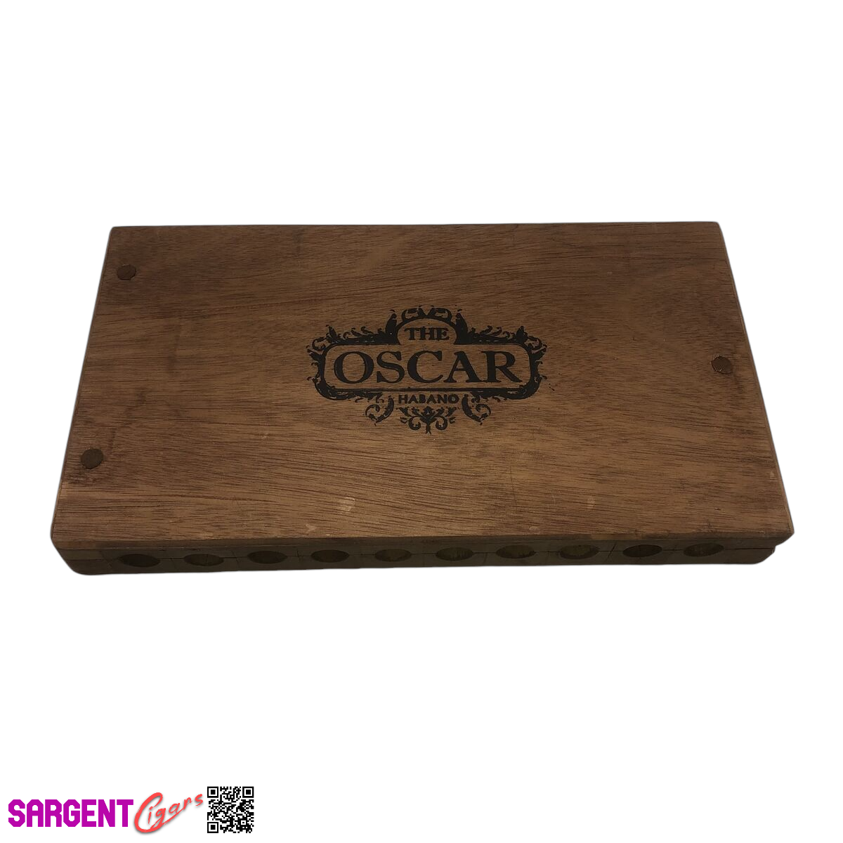 Oscar Valladares Empty Wooden Cigar Box 13.5x7.5x1.5