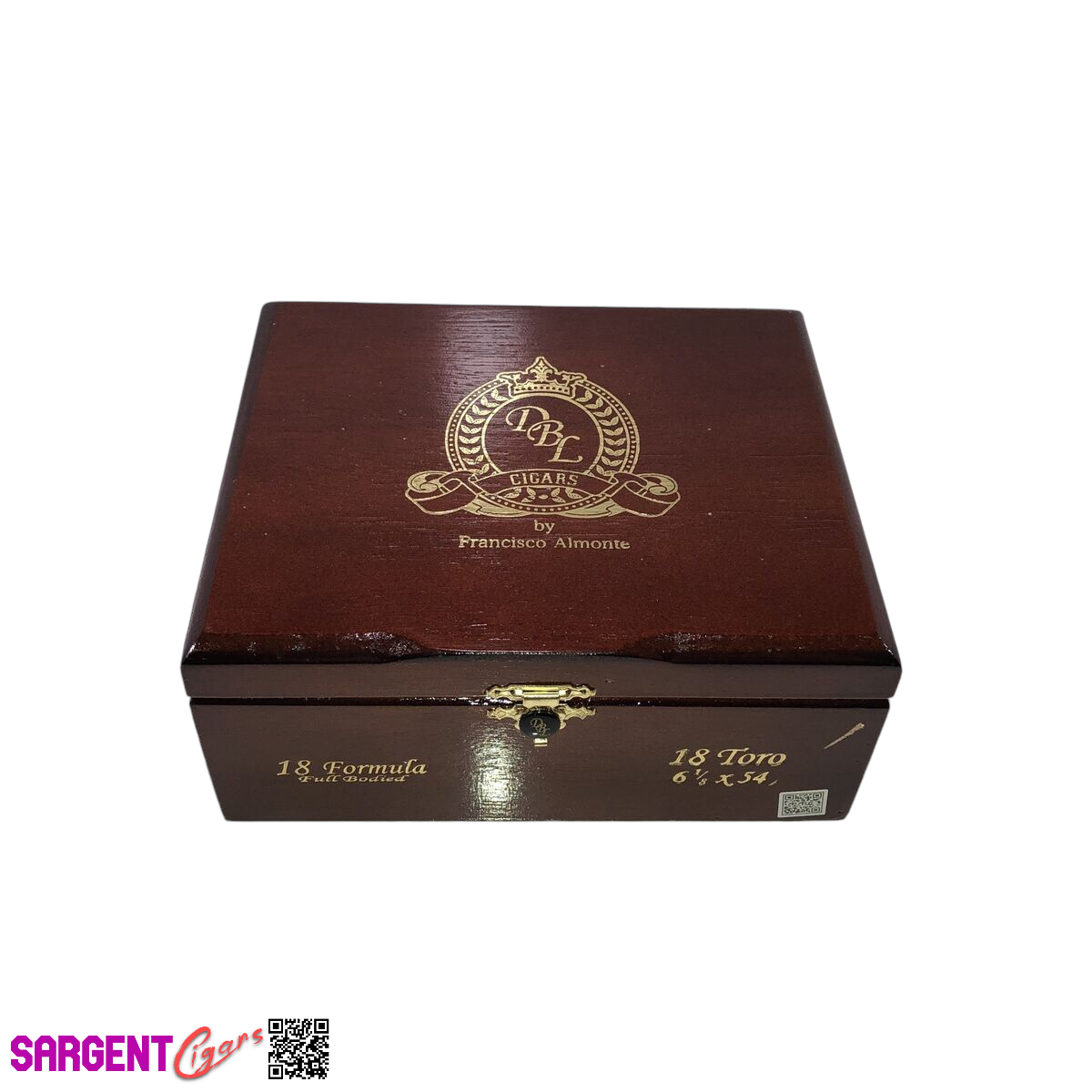 DBL Formula Toro Empty Wooden Cigar Box 6.75x5.5x2.75