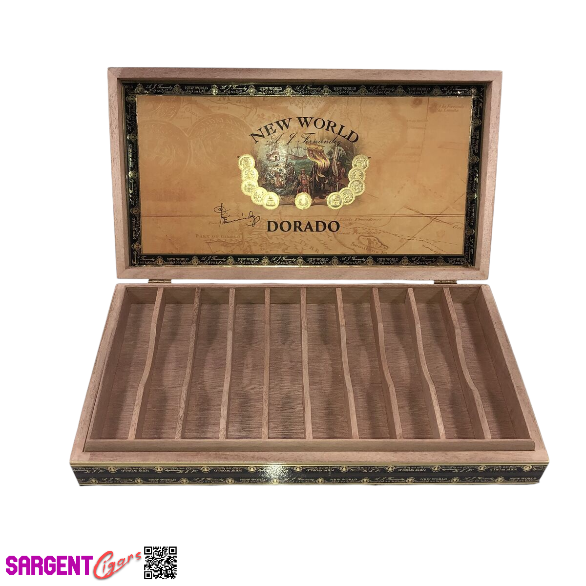 Aj Fernandez Dorado Gordito Empty Wooden Cigar Box 12x6.5x2